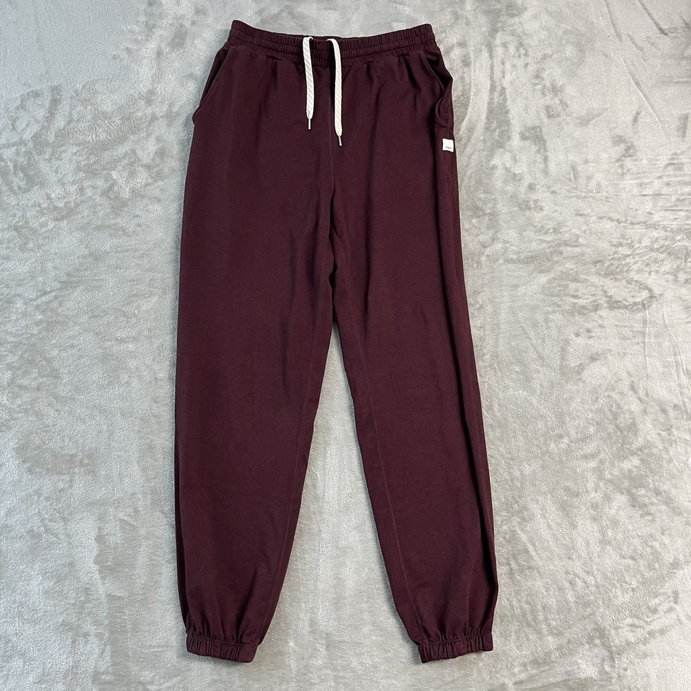 Vuori Jogger Pants Burgundy Performance Stretch Athletic Lounge Women XS (25x27)